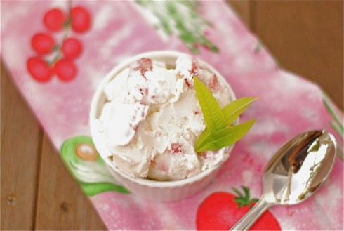 Strawberry Lemon Verbena Ice Cream Strawberry Lemon Verbena Ice Cream