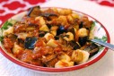 Ricotta Gnocchi with Eggplant Tomato & Mozzarella via The Naptime Chef