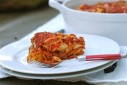 Roasted Vegetable & Chicken Stacked Enchiladas via The Naptime Chef