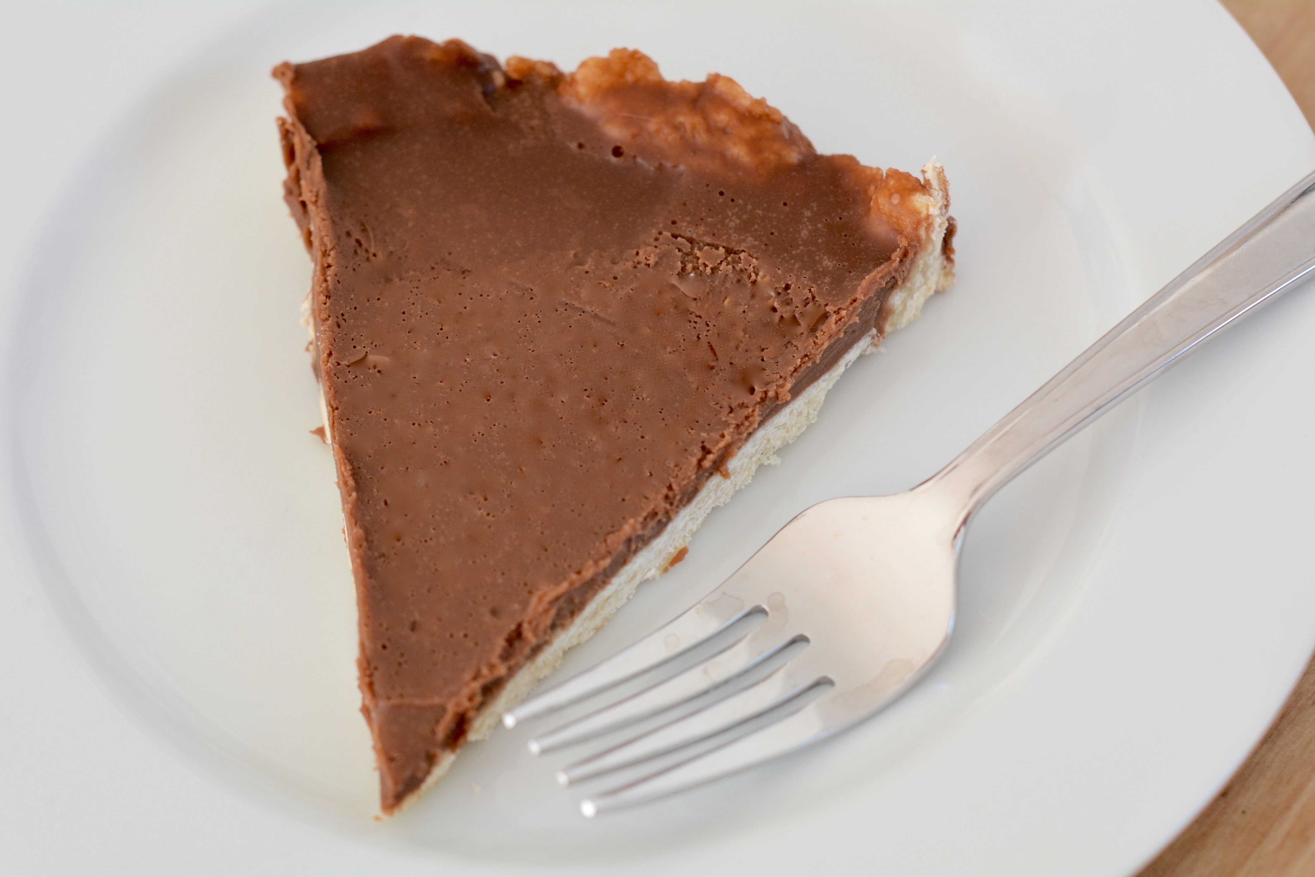 Malted Milk Chocolate Tart with Toasted Almond Crust